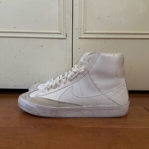 White Nike Blazers